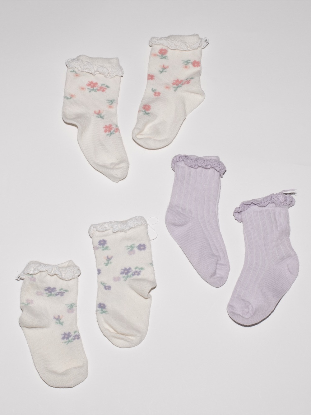 H&M ruffle trim socks | set of 3 pairs